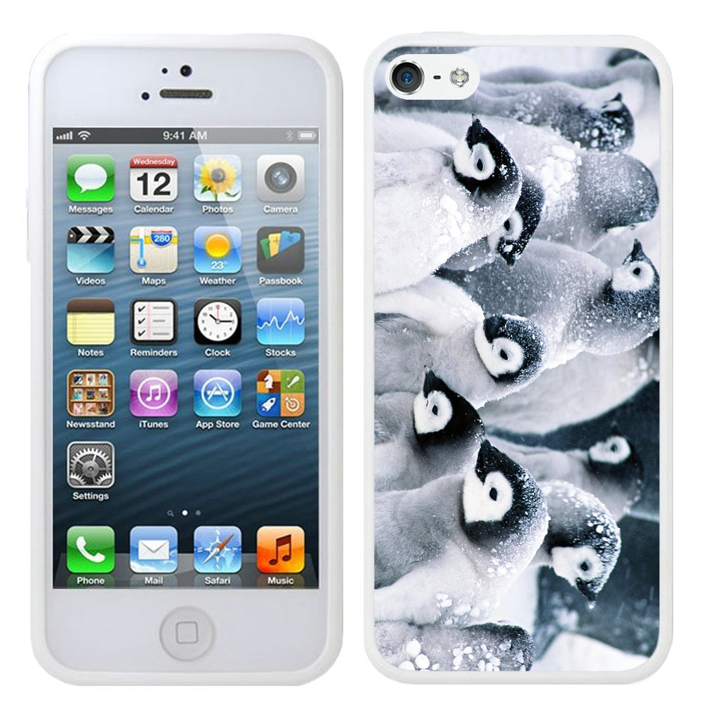 Cute Arctic Penguins White iPhone 5 5S Case